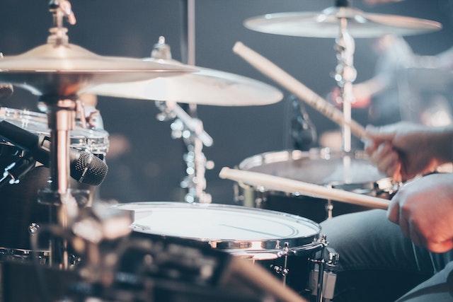 A person playing the drums