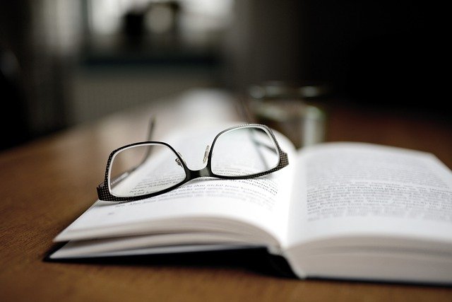 book and spectacles