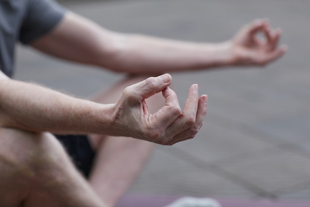 Person meditating