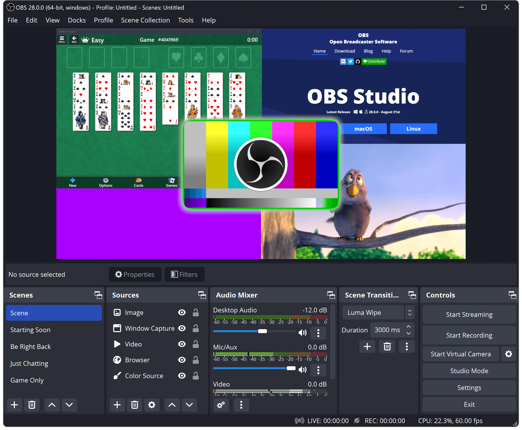OBS to record google meet