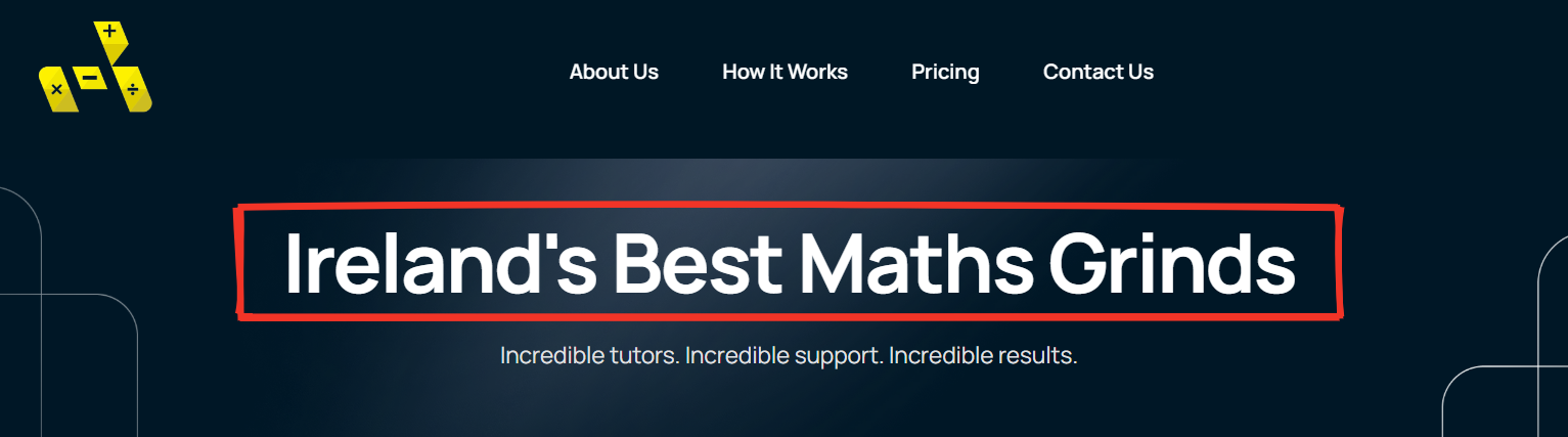 dublin maths website screen grab for online tutoring software case study blog
