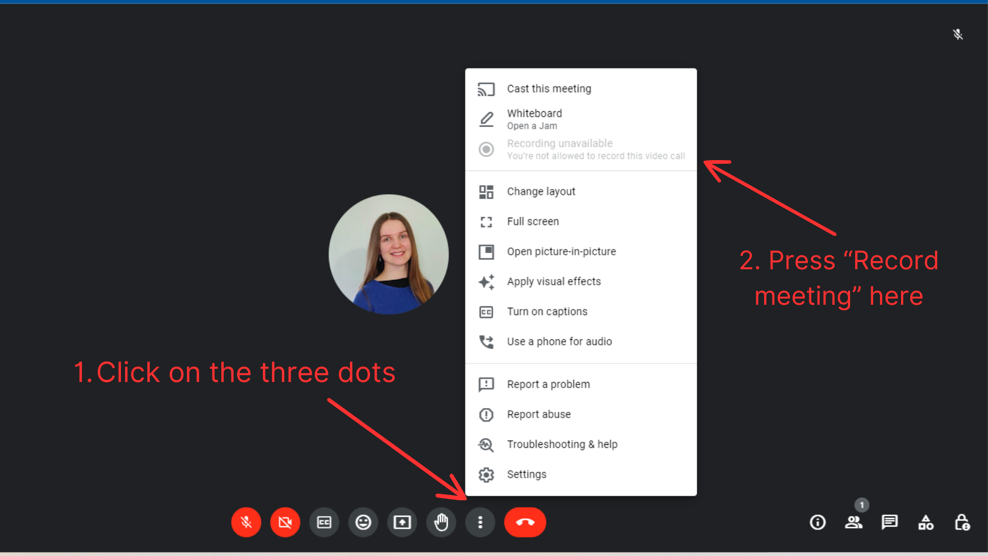 record google meet steps