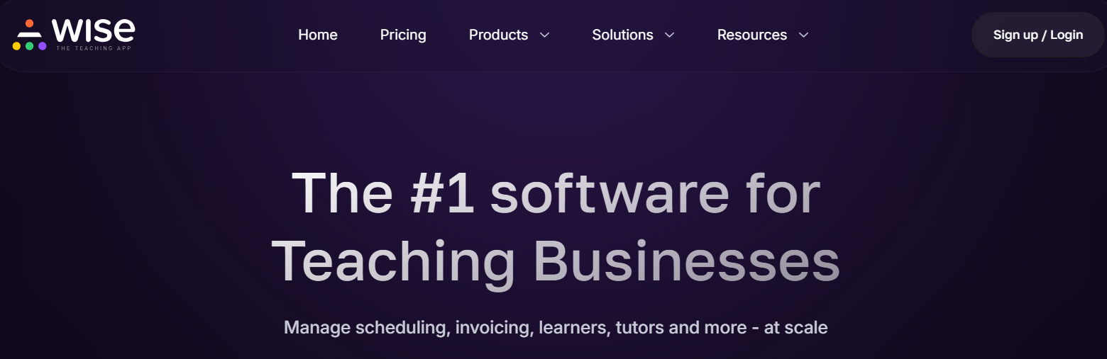 Screengrab of wise one of the best tutorbird alternatives