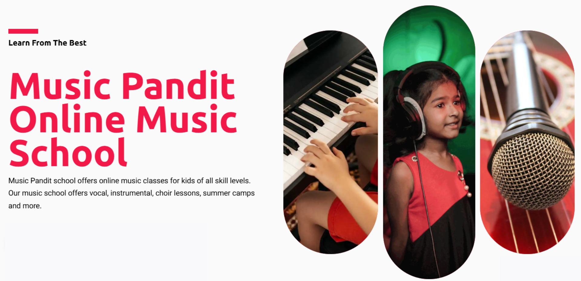 music pandit website grab