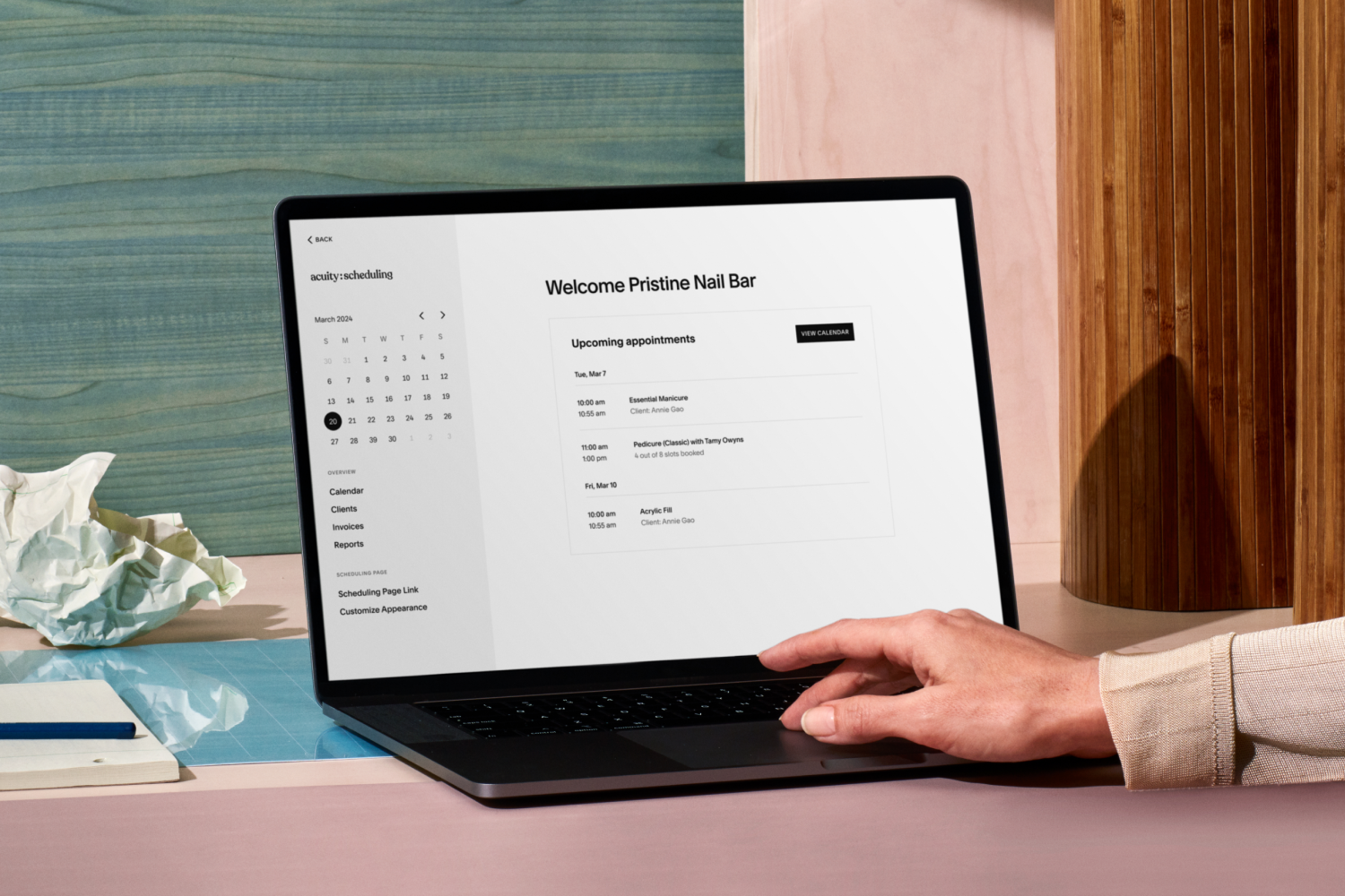 Actuity UI if used as a tutor scheduling software