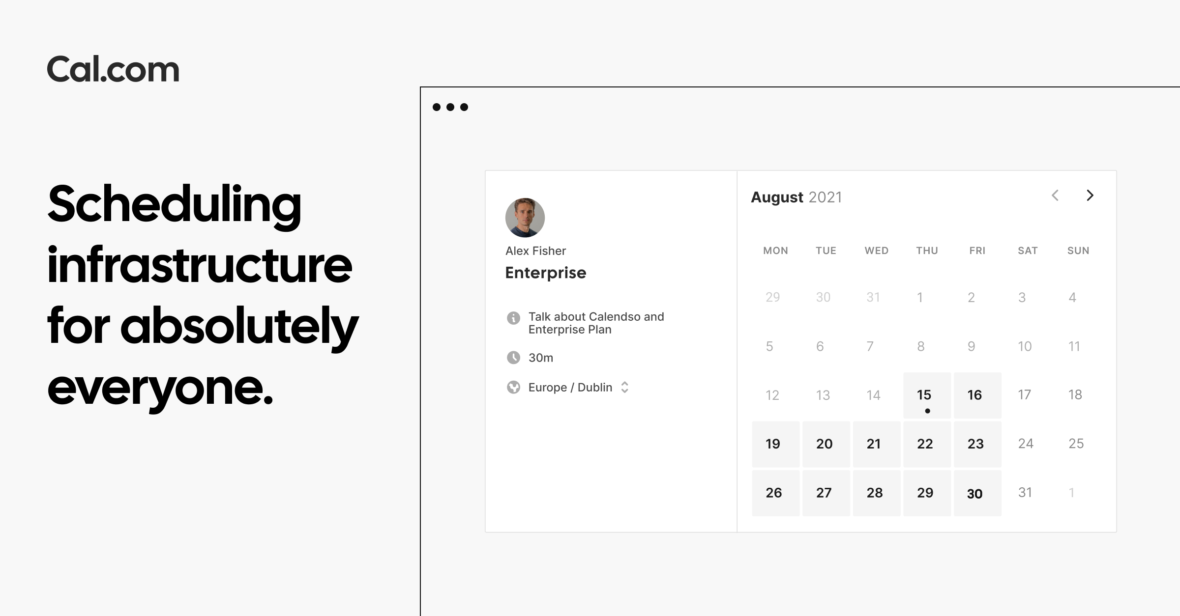 a sample view of how cal can be used as a tutor scheduling software