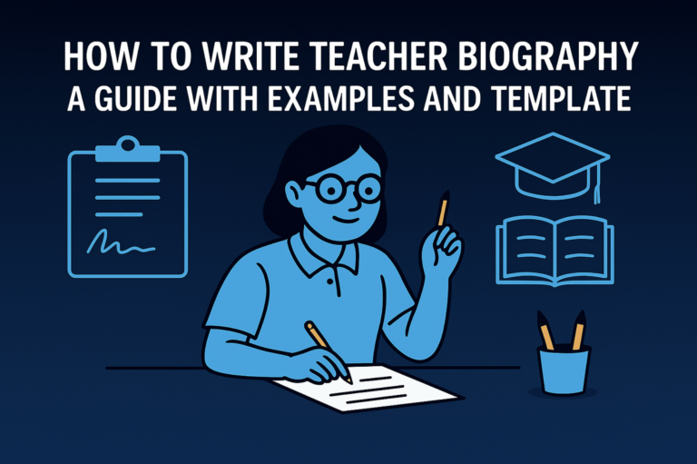 Professional Teacher Biography Guide with Examples & Free PDF
