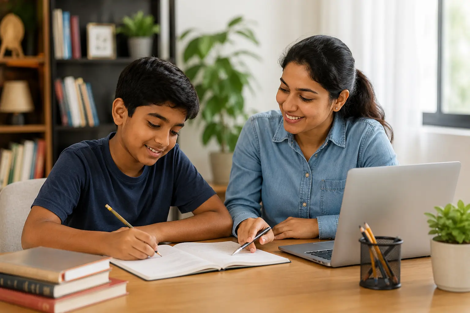 Successful tutor guiding a student with personalized learning support