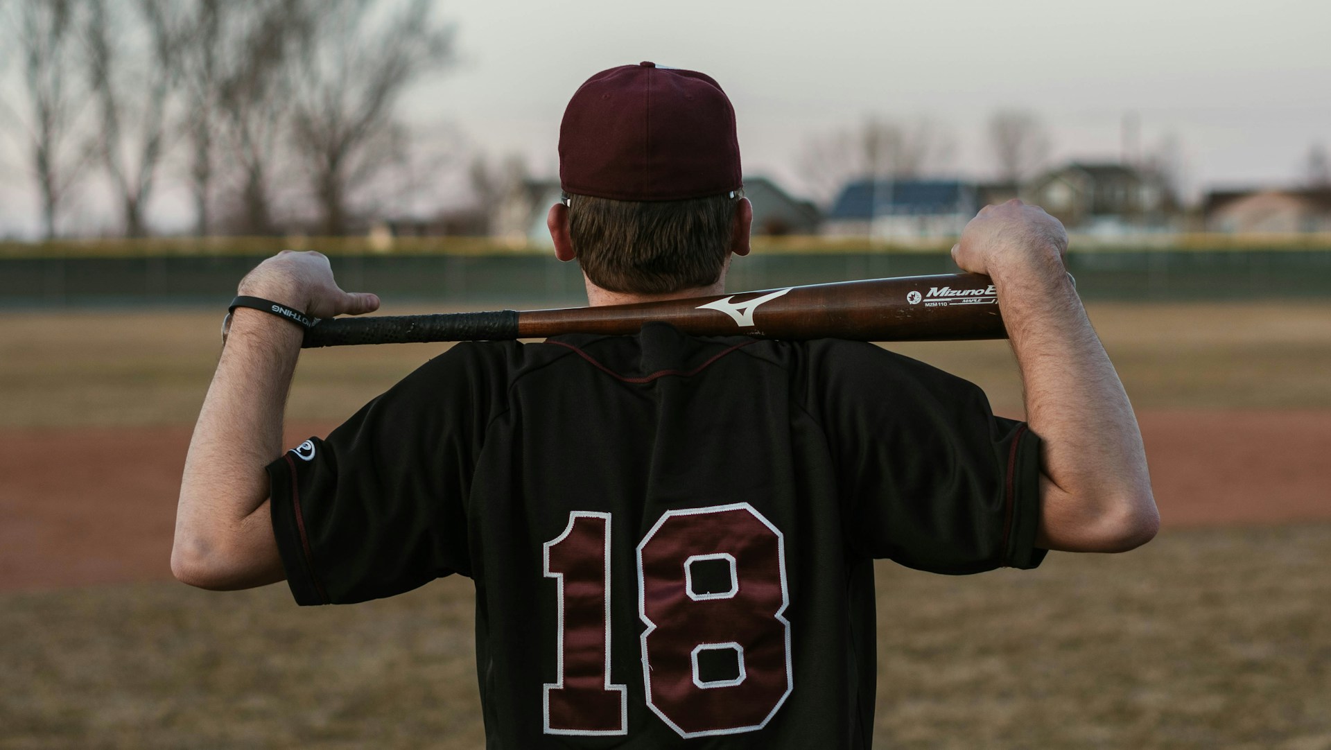 baseball player in a training academy